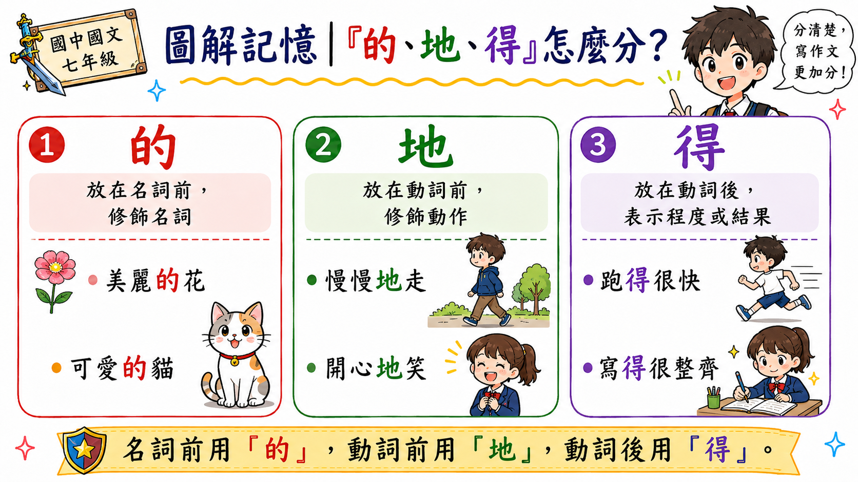 破音字與常見難讀字圖解，整理破音字需依語意與詞語情境判斷的重點。